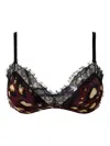 Twinset Animal-print Lace-trimmed Bra In Brown