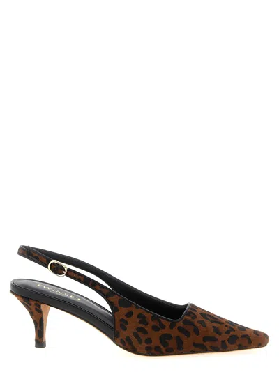 TWINSET ANIMAL PRINT SLINGBACKS