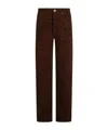Twinset Straight Trousers With Pockets And Belt Loops In Red