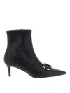 Twinset Twin-set Pointed Toe Ankle Boots In Black
