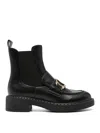 Twinset 40mm Logo-plaque Ankle Boots In Black