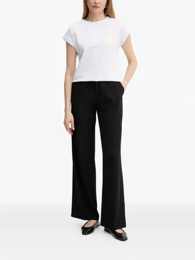 Twinset Appliqué T-shirt In White