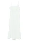 Twinset Aqua Green Midi Dress With Side Slit In Green