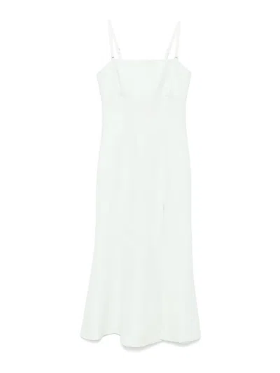 Twinset Aqua Green Midi Dress With Side Slit
