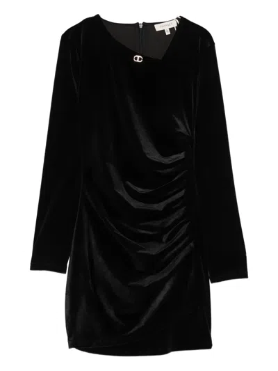 TWINSET ASYMMETRIC NECK MINI DRESS