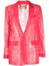 Twinset Azalea Single-breasted Blazer In Pink
