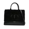 Twinset Twin-set Textured Black Handbag In Black