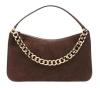 Twinset Chain Strap Shoulder Bag With Structured Shape In Brown
