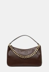 Twinset Medium Liliane Chain-embellished Shoulder Bag In Brown