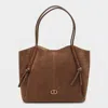 Twinset Knot-detail Logo Tote Bag In Brown