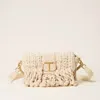 Twinset Braided Logo-plaque Satchel In White