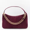 Twinset Chain Strap Shoulder Bag With Structured Shape In Burgundy