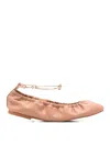 Shop Twinset Ballerinas In Camel