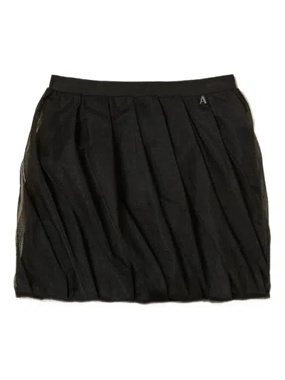 Twinset Balloon Tulle Mini Skirt In Black