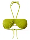 Twinset Haut De Maillot De Bain Bandeau Avec Cordon De Serrage In Green