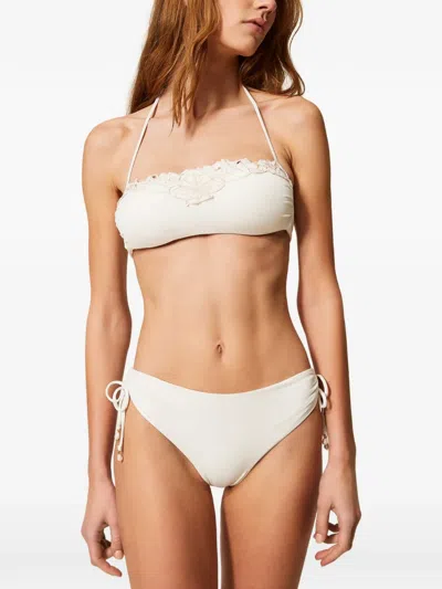 Twinset Bandeau Bikini Top In White
