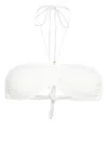 Twinset Openwork Bikini Top In White