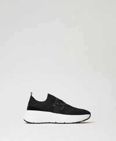 Twinset Baskets De Running En Maille Technique In Black