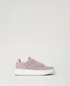 Twinset Logo-appliqué Sneakers In Purple