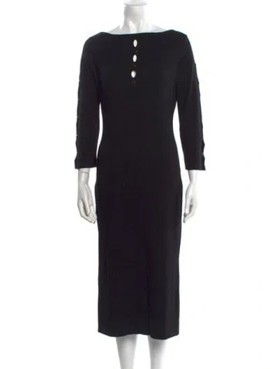 Pre-owned Twinset Bateau Neckline Midi Length Dress