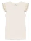 Twinset Bead-detailing T-shirt In Neutrals