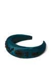 Twinset Beaded Headband In Blue