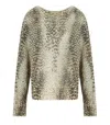 Twinset Beige Animal Print Sweater In Neutral