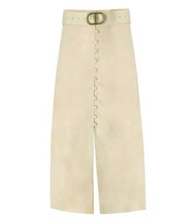 Twinset Beige Belted Skirt In Neutral