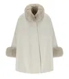 Twinset Beige Cape In Gray