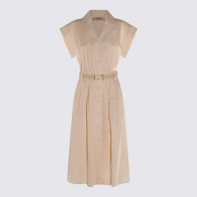 Twinset Beige Cotton Dress In Neutral