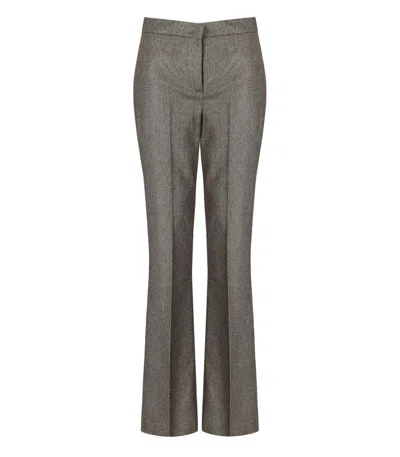 Twinset Beige Flare Pants In Gray