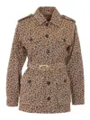 Twinset Leopard-pattern Jacket In Brown