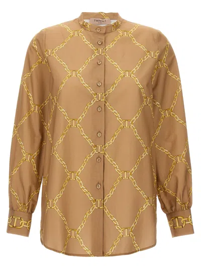 TWINSET BEIGE PRINT SHIRT