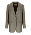 Twinset Beige Single-breasted Blazer In Green