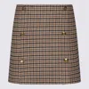 Twinset Beige Wool Skirt In Brown