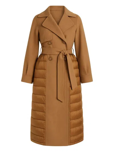 Twinset Belt- Detail Coat In Brown