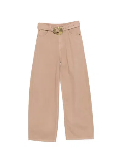 Twinset Belt Jeans In Brown