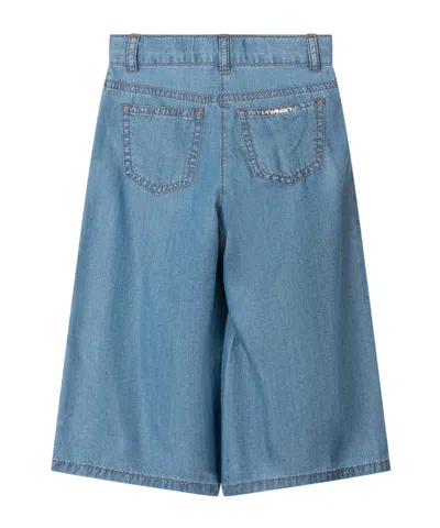 Twinset Belt Wide-leg Trousers In Blue