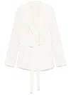Twinset Belted Blazer In White