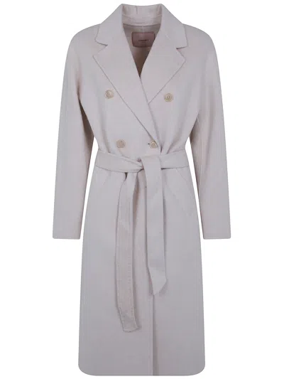Twinset Belted Coat "belted Wrap Coat" In Neutral