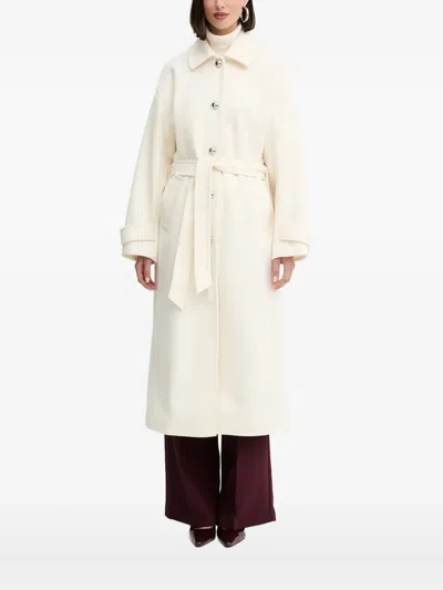 Twinset Belted Coat In White