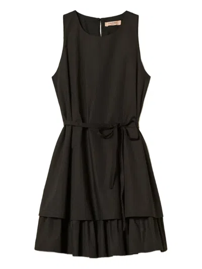 Twinset Belted Dress In Black