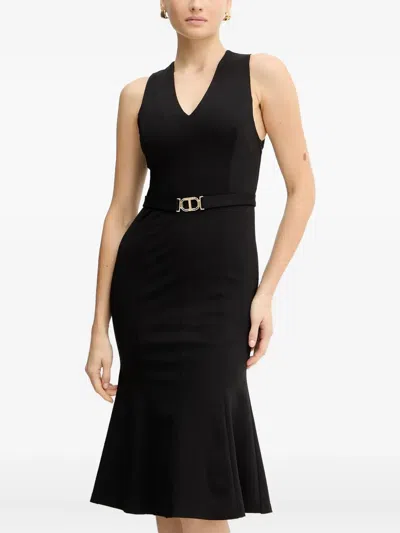 Twinset Belted Dress In Black