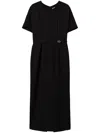 Twinset Oval T-shaped Waist Mid-length Dress In Black