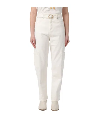 Twinset Belted Jeans In White