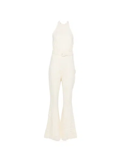 Twinset Belted Jumpsuit In Neutral