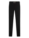 Twinset Belted-logo Trousers In Black
