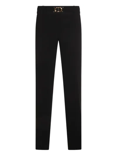 TWINSET BELTED-LOGO TROUSERS