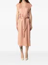 Twinset Belted Midi Dress In Pink