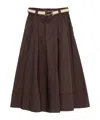 TWINSET BELTED MIDI SKIRT